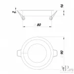 Светильник встраиваемый светодиодный 3322.LDY5016/5W/6K APL LED от ImperiumLoft