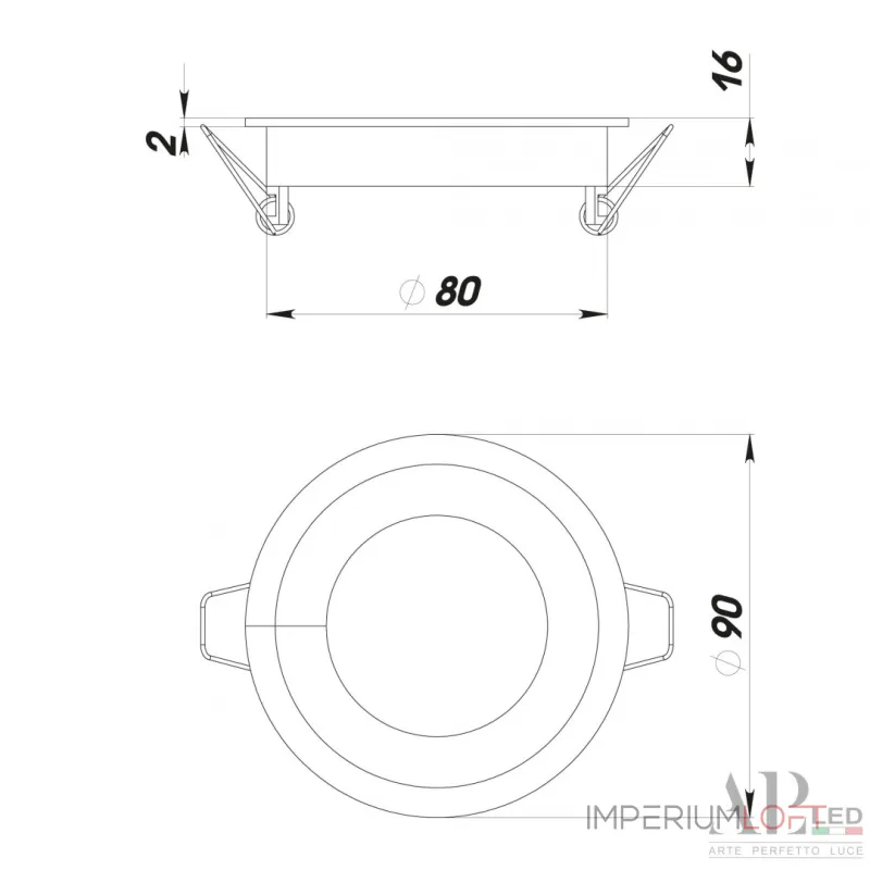 Светильник встраиваемый светодиодный 3322.LDY5016/5W/6K APL LED от ImperiumLoft