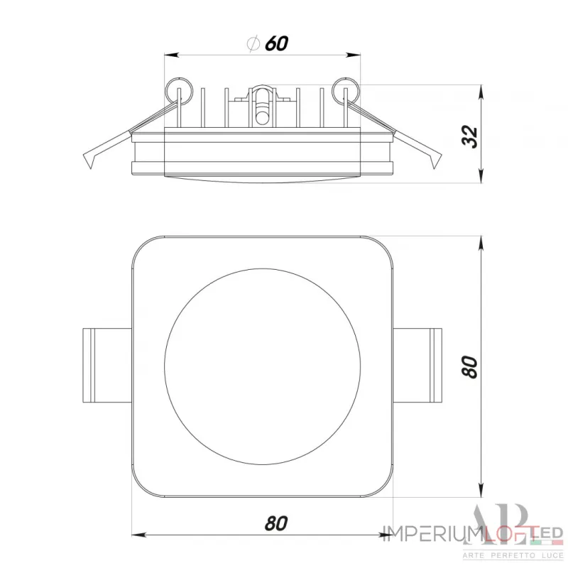 Светильник встраиваемый светодиодный 3322.LD109S/7W/4K APL LED от ImperiumLoft