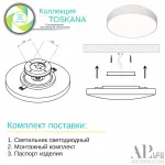 Светильник светодиодный APL LED Toscana 3315.XM302-1-267/12W/4K White TD от ImperiumLoft