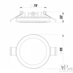 Светильник встраиваемый светодиодный APL LED Ingrid 3322.LD109R/12W/4K от ImperiumLoft
