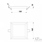 Светильник встраиваемый светодиодный 3322.LDF12016/12W/4K APL LED от ImperiumLoft