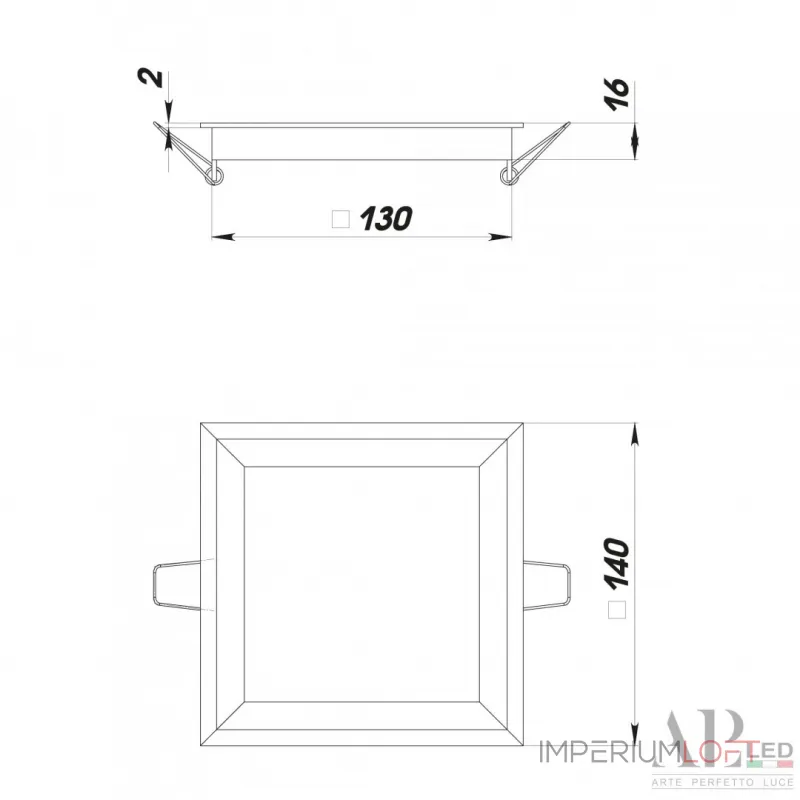 Светильник встраиваемый светодиодный 3322.LDF12016/12W/4K APL LED от ImperiumLoft