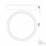 Светильник накладной светодиодный APL LED Ingrid 3322.LDY1604M/12W/6K от ImperiumLoft