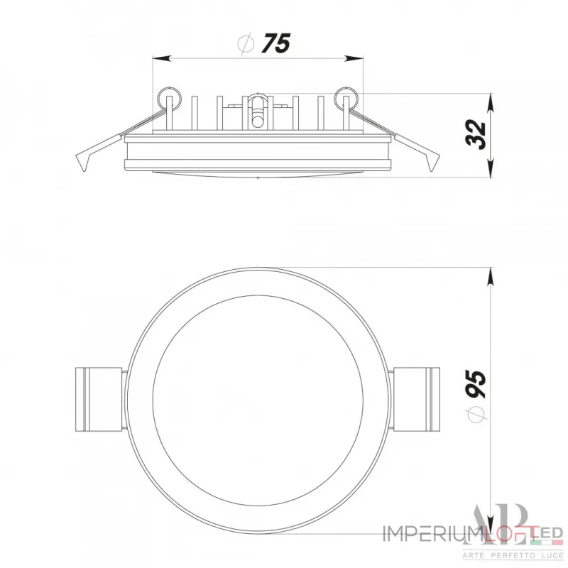 Светильник встраиваемый светодиодный APL LED Ingrid 3322.LD109R/12W/6K от ImperiumLoft