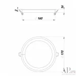 Светильник встраиваемый светодиодный 3322.LDY16016/16W/6K APL LED от ImperiumLoft
