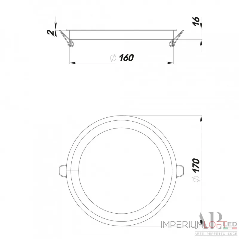 Светильник встраиваемый светодиодный 3322.LDY16016/16W/6K APL LED от ImperiumLoft Светильник встраиваемый светодиодный 3322.LDY16016/16W/6K APL LED от ImperiumLoft