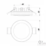 Светильник встраиваемый светодиодный APL LED Ingrid 3322.LD109R/7W/4K от ImperiumLoft