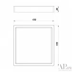 Светильник накладной светодиодный 3322.LDF1604M/12W/6K APL LED от ImperiumLoft