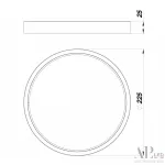 Светильник накладной светодиодный APL LED Ingrid 3322.LDY2004M/18W/6K от ImperiumLoft