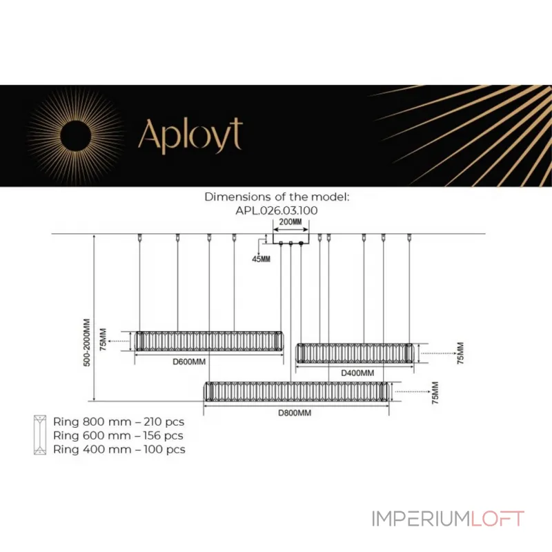 Подвесная люстра Aployt Nicoletta APL.026.03.100 Подвесная люстра Aployt Nicoletta APL.026.03.100