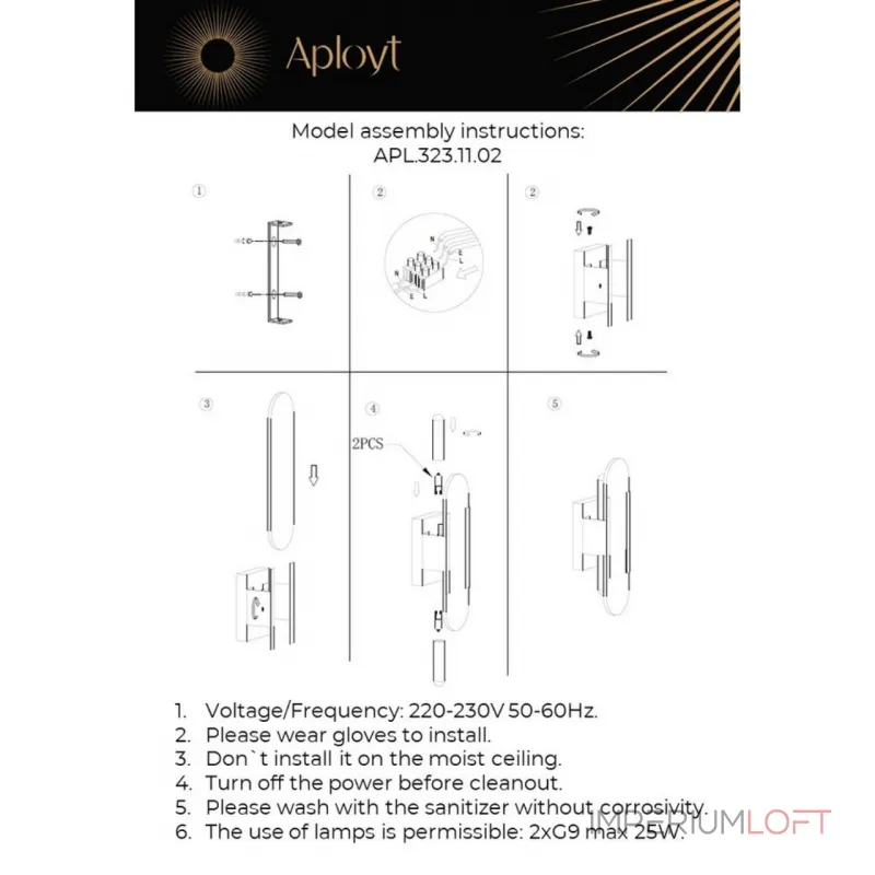 Светильник настенный Aployt Klodett APL.323.11.02 от ImperiumLoft Светильник настенный Aployt Klodett APL.323.11.02 от ImperiumLoft