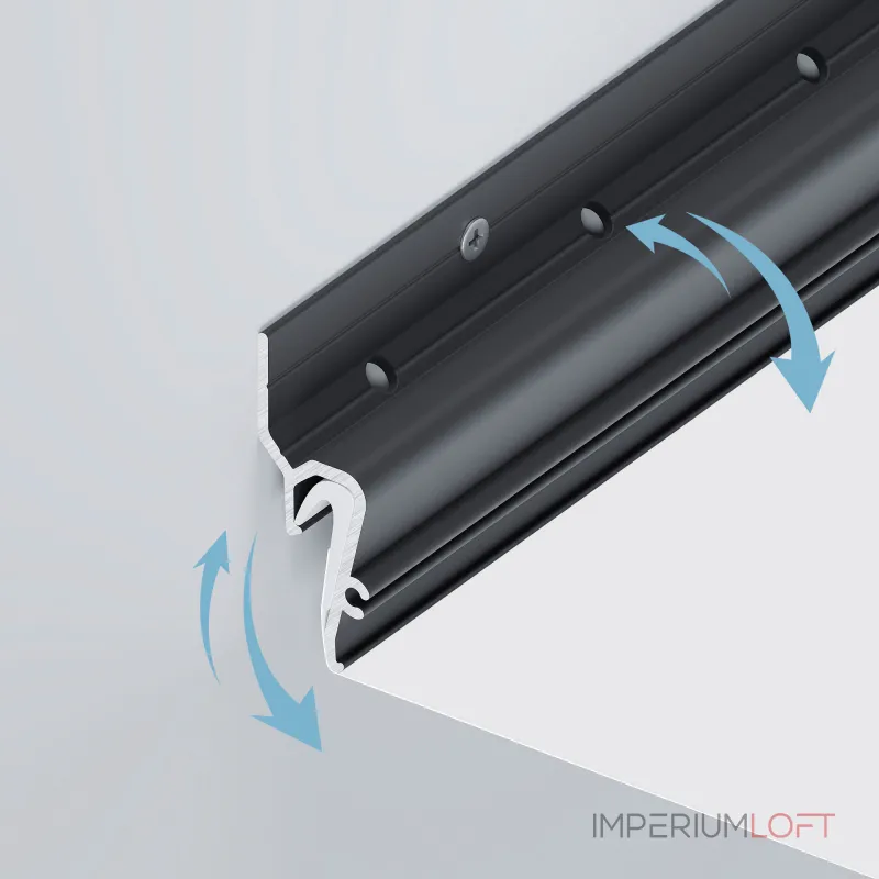 Arlight Профиль STRETCH-SHADOW-TECH-VENT-2000 BLACK A2-DELTA Алюминий 041160 от ImperiumLoft
