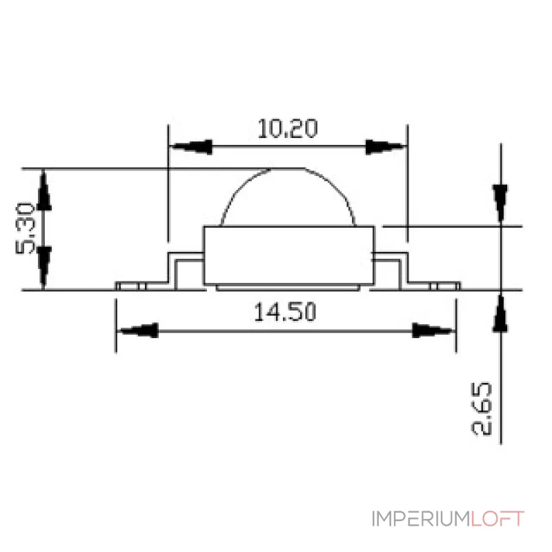 Arlight Мощный светодиод ARPL-1Вт-BCX2345 White Emitter 020954 от ImperiumLoft