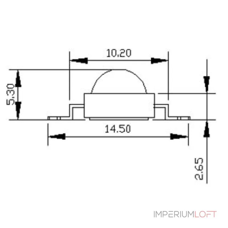 Arlight Мощный светодиод ARPL-1Вт-BCX2345 White Emitter 020954 от ImperiumLoft