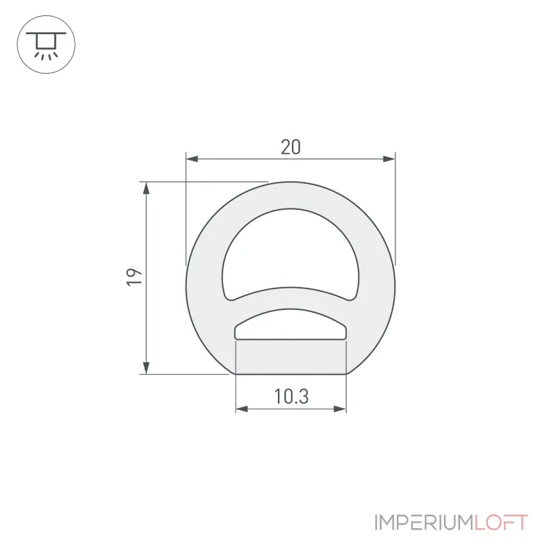 Arlight Силиконовый профиль WPH-FLEX-D20-TOP-S10-50м WHITE Силикон 040833 от ImperiumLoft Arlight Силиконовый профиль WPH-FLEX-D20-TOP-S10-50м WHITE Силикон 040833 от ImperiumLoft