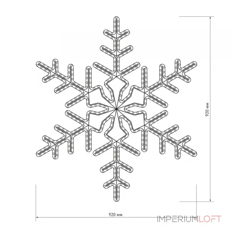 Arlight Фигура ARD-SNOWFLAKE-M3-920x920-432LED White 230В 30Вт Ardecoled IP65 025306 от ImperiumLoft Arlight Фигура ARD-SNOWFLAKE-M3-920x920-432LED White 230В 30Вт Ardecoled IP65 025306 от ImperiumLoft