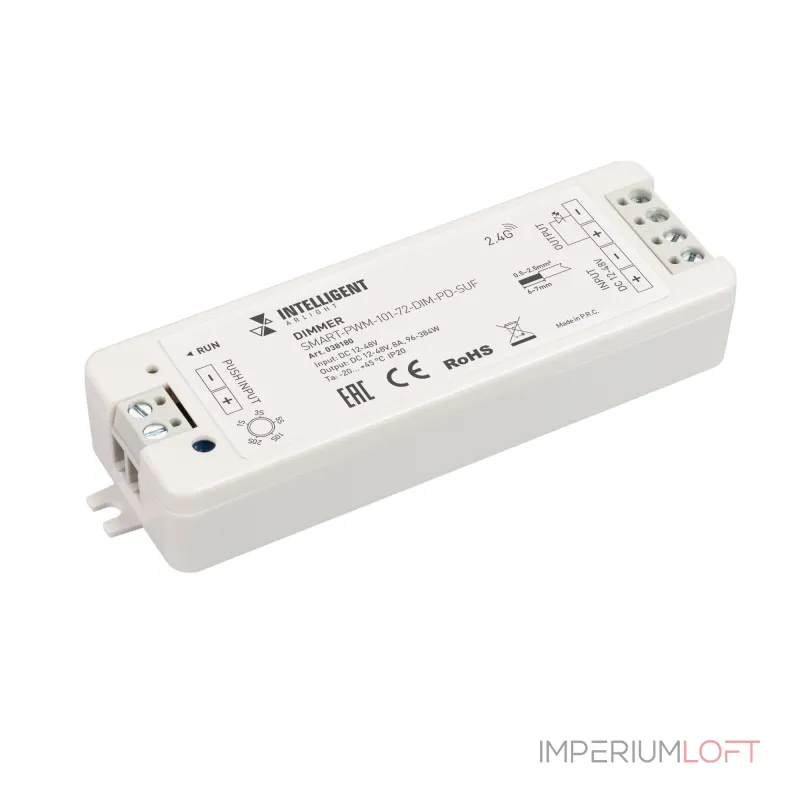 Arlight INTELLIGENT ARLIGHT Диммер SMART-PWM-101-72-DIM-PD-SUF 12-48В 1x8A SS 2.4G IARL IP20 038180 от ImperiumLoft Arlight INTELLIGENT ARLIGHT Диммер SMART-PWM-101-72-DIM-PD-SUF 12-48В 1x8A SS 2.4G IARL IP20 038180 от ImperiumLoft