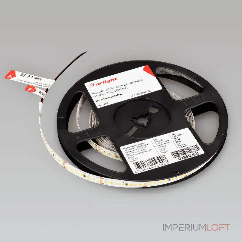 Arlight Лента RT-A168-10mm 24В Warm3500 17 В/м IP20 2835 5м 028602(2) от ImperiumLoft Arlight Лента RT-A168-10mm 24В Warm3500 17 В/м IP20 2835 5м 028602(2) от ImperiumLoft