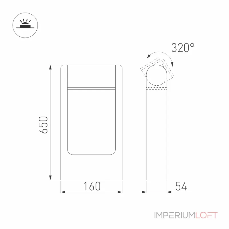 Arlight Светильник LGD-PATH-FRAME-ROTARY-H650-6Вт Warm3000 GR 111 deg 230В IP65 029436(1) от ImperiumLoft Arlight Светильник LGD-PATH-FRAME-ROTARY-H650-6Вт Warm3000 GR 111 deg 230В IP65 029436(1) от ImperiumLoft