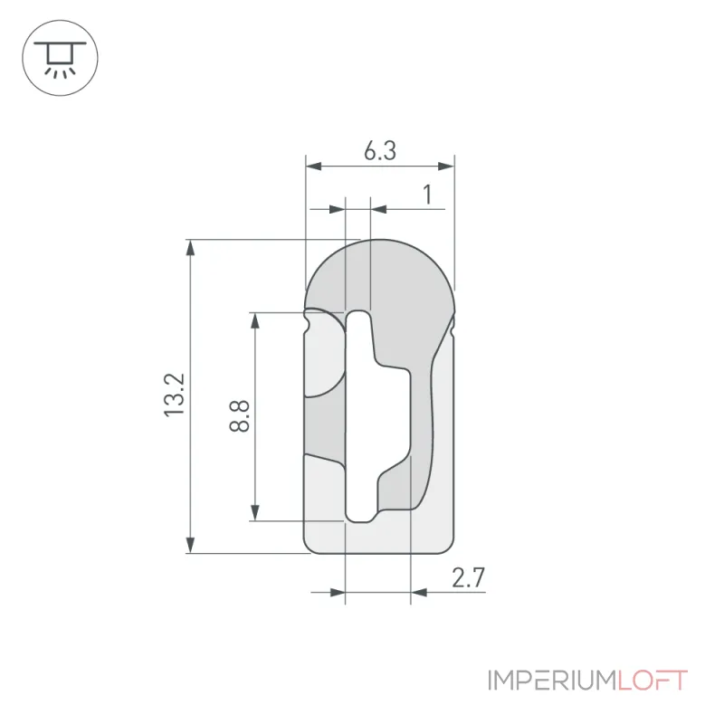 Arlight Силиконовый профиль WPH-FLEX-0613-SIDE-S8-5м WHITE Силикон 040265 от ImperiumLoft Arlight Силиконовый профиль WPH-FLEX-0613-SIDE-S8-5м WHITE Силикон 040265 от ImperiumLoft