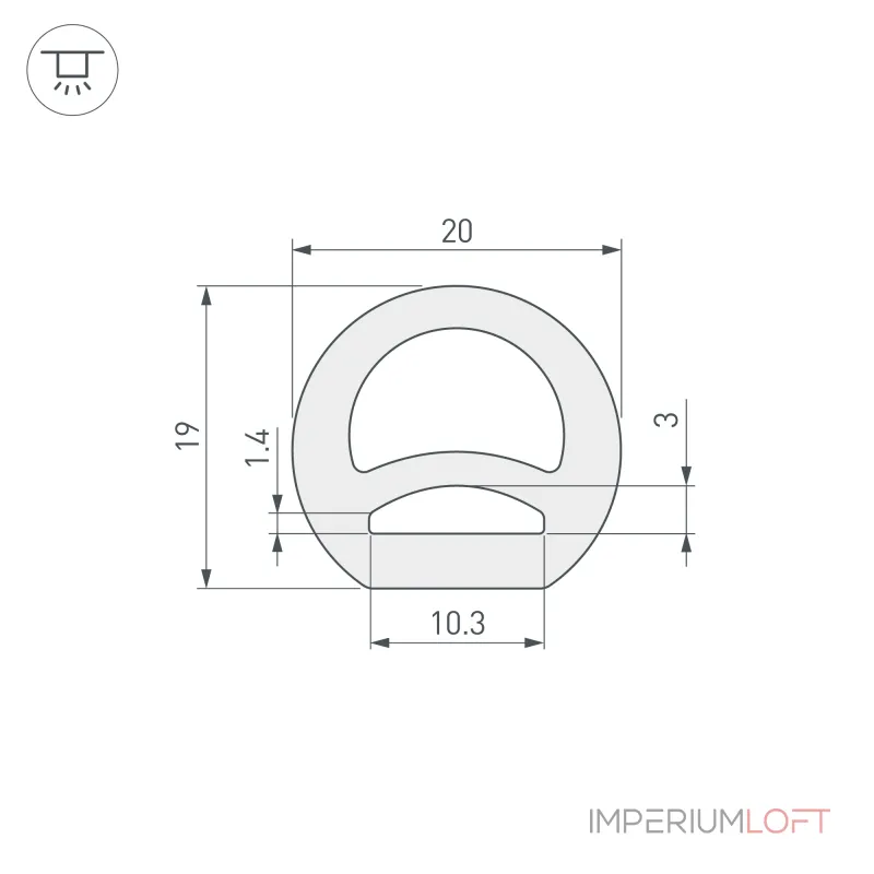 Arlight Силиконовый профиль WPH-FLEX-D20-TOP-S10-50м WHITE Силикон 040833 от ImperiumLoft Arlight Силиконовый профиль WPH-FLEX-D20-TOP-S10-50м WHITE Силикон 040833 от ImperiumLoft