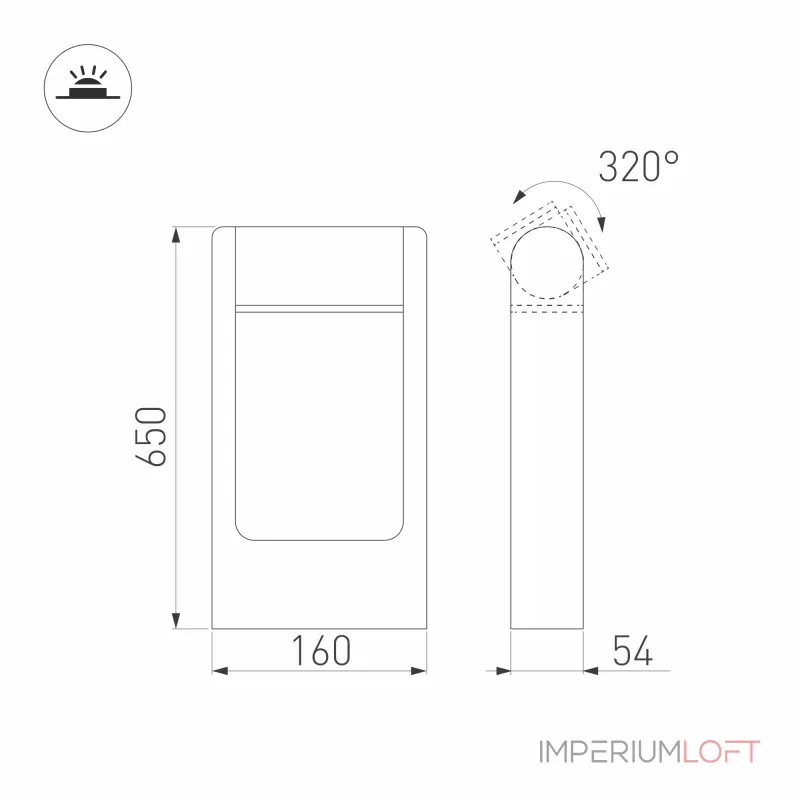 Arlight Светильник LGD-PATH-FRAME-ROTARY-H650-6Вт Warm3000 GR 111 deg 230В IP65 029436(1) от ImperiumLoft Arlight Светильник LGD-PATH-FRAME-ROTARY-H650-6Вт Warm3000 GR 111 deg 230В IP65 029436(1) от ImperiumLoft