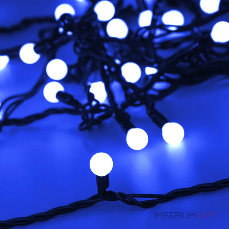 Arlight Светодиодная гирлянда ARD-BALL-CLASSIC-D13-10000-BLACK-100LED BLUE 230В 7Вт Ardecoled IP65 025570 от ImperiumLoft Arlight Светодиодная гирлянда ARD-BALL-CLASSIC-D13-10000-BLACK-100LED BLUE 230В 7Вт Ardecoled IP65 025570 от ImperiumLoft