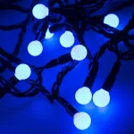Arlight Светодиодная гирлянда ARD-BALL-CLASSIC-D13-10000-BLACK-100LED BLUE 230В 7Вт Ardecoled IP65 025570 от ImperiumLoft