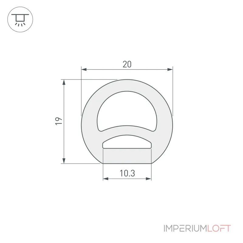 Arlight Силиконовый профиль WPH-FLEX-D20-TOP-S10-50м WHITE Силикон 040833 от ImperiumLoft Arlight Силиконовый профиль WPH-FLEX-D20-TOP-S10-50м WHITE Силикон 040833 от ImperiumLoft
