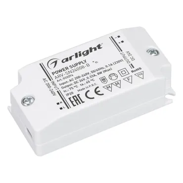 Arlight Блок питания ARV-SN24008-B 24В 0.33A 8Вт IP20 033274 Arlight Блок питания ARV-SN24008-B 24В 0.33A 8Вт IP20 033274