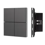 Arlight INTELLIGENT ARLIGHT Кнопочная панель KNX-304-23-IN Black BUS Frameless IARL IP20 039663 от ImperiumLoft