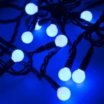 Arlight Светодиодная гирлянда ARD-BALL-CLASSIC-D13-10000-BLACK-100LED BLUE 230В 7Вт Ardecoled IP65 025570 от ImperiumLoft