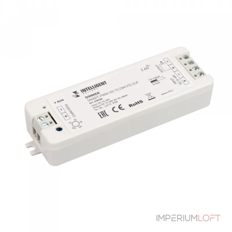 Arlight INTELLIGENT ARLIGHT Диммер SMART-PWM-101-72-DIM-PD-SUF 12-48В 1x8A SS 2.4G IARL IP20 038180 от ImperiumLoft Arlight INTELLIGENT ARLIGHT Диммер SMART-PWM-101-72-DIM-PD-SUF 12-48В 1x8A SS 2.4G IARL IP20 038180 от ImperiumLoft