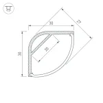 Arlight Профиль ARH-KANT-H30-2000 ANOD Алюминий 016136 от ImperiumLoft