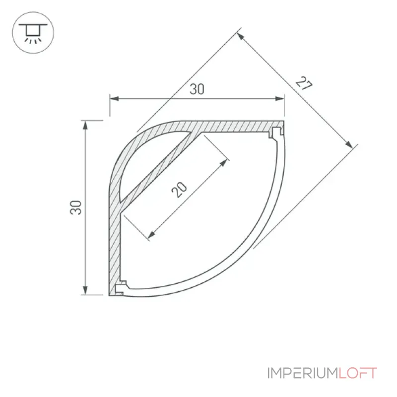 Arlight Профиль ARH-KANT-H30-2000 ANOD Алюминий 016136 от ImperiumLoft Arlight Профиль ARH-KANT-H30-2000 ANOD Алюминий 016136 от ImperiumLoft