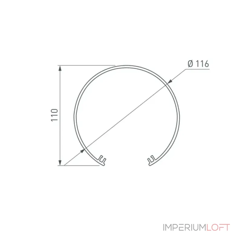 Arlight Экран SL-ROUND-D120-2000 OPAL 019284 от ImperiumLoft
