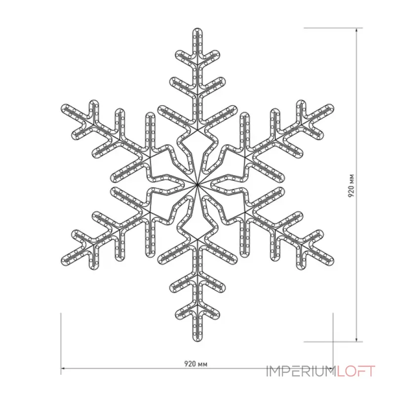 Arlight Фигура ARD-SNOWFLAKE-M3-920x920-432LED White 230В 30Вт Ardecoled IP65 025306 от ImperiumLoft