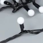 Arlight Светодиодная гирлянда ARD-BALL-CLASSIC-D13-10000-BLACK-100LED WHITE 230В 7Вт Ardecoled IP65 025571 от ImperiumLoft