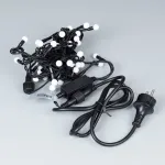 Arlight Светодиодная гирлянда ARD-BALL-CLASSIC-D13-10000-BLACK-100LED WHITE 230В 7Вт Ardecoled IP65 025571 от ImperiumLoft