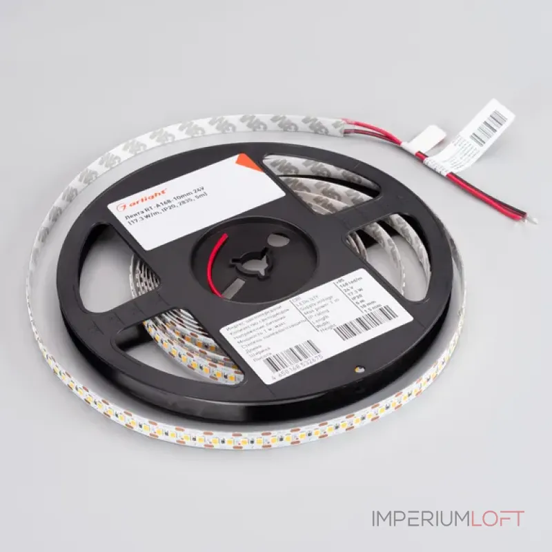 Arlight Светодиодная лента RT-A168-10mm 24В Warm3500-CX2 17.3 В/м IP20 2835 5м резка 2 светодиода 028737(2) от ImperiumLoft