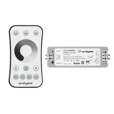 Arlight Диммер SMART-DIM-SET-RING 12-24В 1x8A ПДУ 2.4G IP20 034786 Arlight Диммер SMART-DIM-SET-RING 12-24В 1x8A ПДУ 2.4G IP20 034786