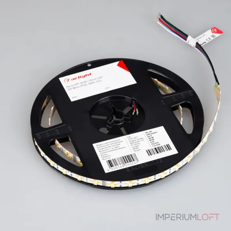 Arlight Лента RT-A240-10mm 24В Warm-MIX 20 В/м IP20 2835 5м Изменяемая ЦТ 038400 от ImperiumLoft