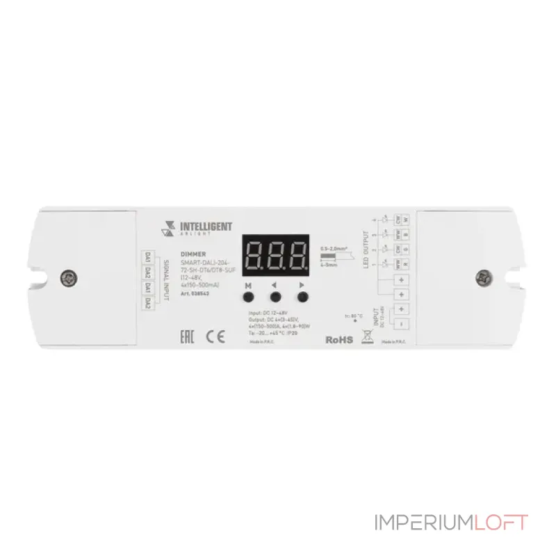 INTELLIGENT ARLIGHT Диммер SMART-DALI-204-72-SH-DT6/DT8-SUF 12-48В 4x150-500mA IARL IP20 038543 от ImperiumLoft INTELLIGENT ARLIGHT Диммер SMART-DALI-204-72-SH-DT6/DT8-SUF 12-48В 4x150-500mA IARL IP20 038543 от ImperiumLoft