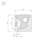 Силиконовый профиль WPH-FLEX-1616-SIDE-S11-50м WHITE Arlight Силикон 040831(1) от ImperiumLoft