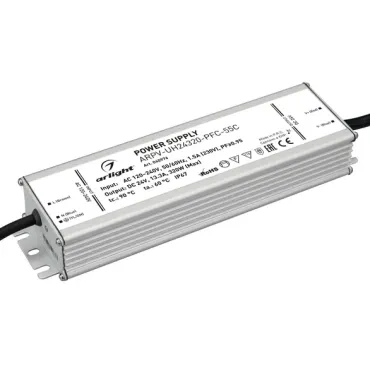 Arlight Блок питания ARPV-UH24320-PFC-55C 24В 13.3A 320Вт IP67 040976 Arlight Блок питания ARPV-UH24320-PFC-55C 24В 13.3A 320Вт IP67 040976