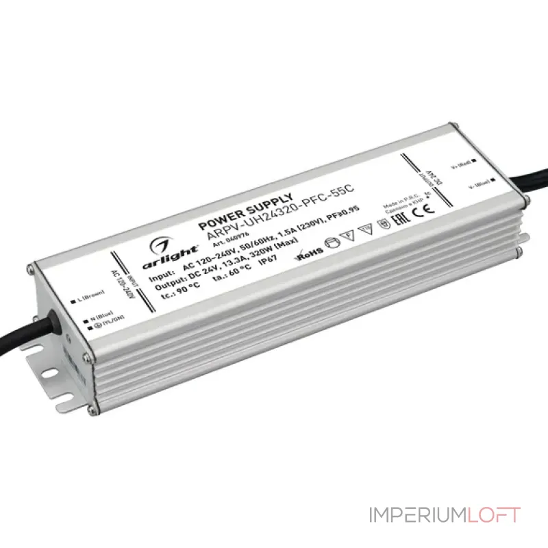 Arlight Блок питания ARPV-UH24320-PFC-55C 24В 13.3A 320Вт IP67 040976 от ImperiumLoft Arlight Блок питания ARPV-UH24320-PFC-55C 24В 13.3A 320Вт IP67 040976 от ImperiumLoft