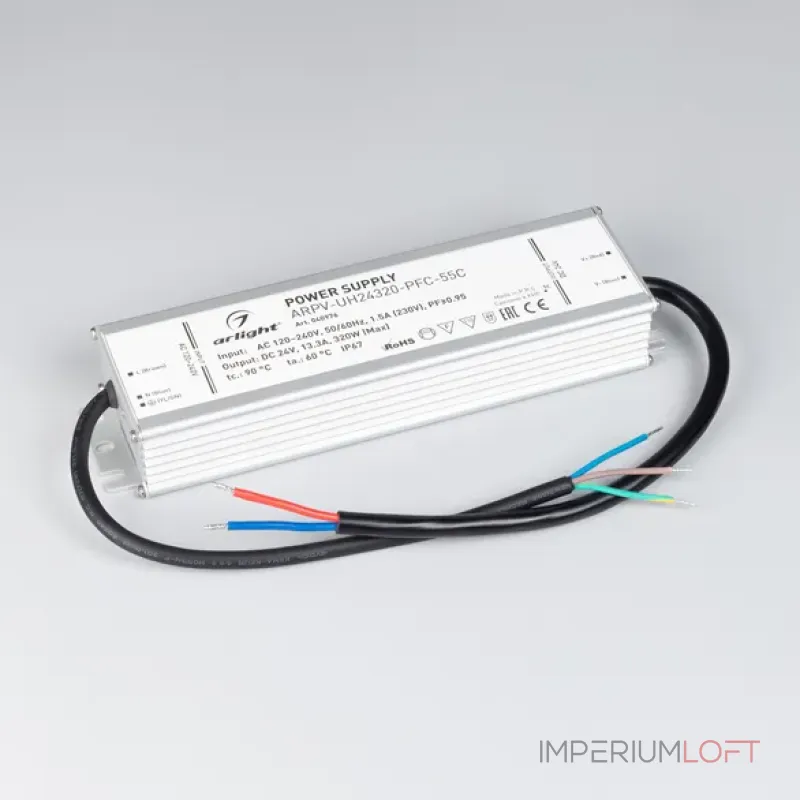 Arlight Блок питания ARPV-UH24320-PFC-55C 24В 13.3A 320Вт IP67 040976 от ImperiumLoft Arlight Блок питания ARPV-UH24320-PFC-55C 24В 13.3A 320Вт IP67 040976 от ImperiumLoft