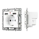 Arlight Механизм розетки с USB зарядкой SCT-MUAA-PL-WH 250В 16A 043733 от ImperiumLoft