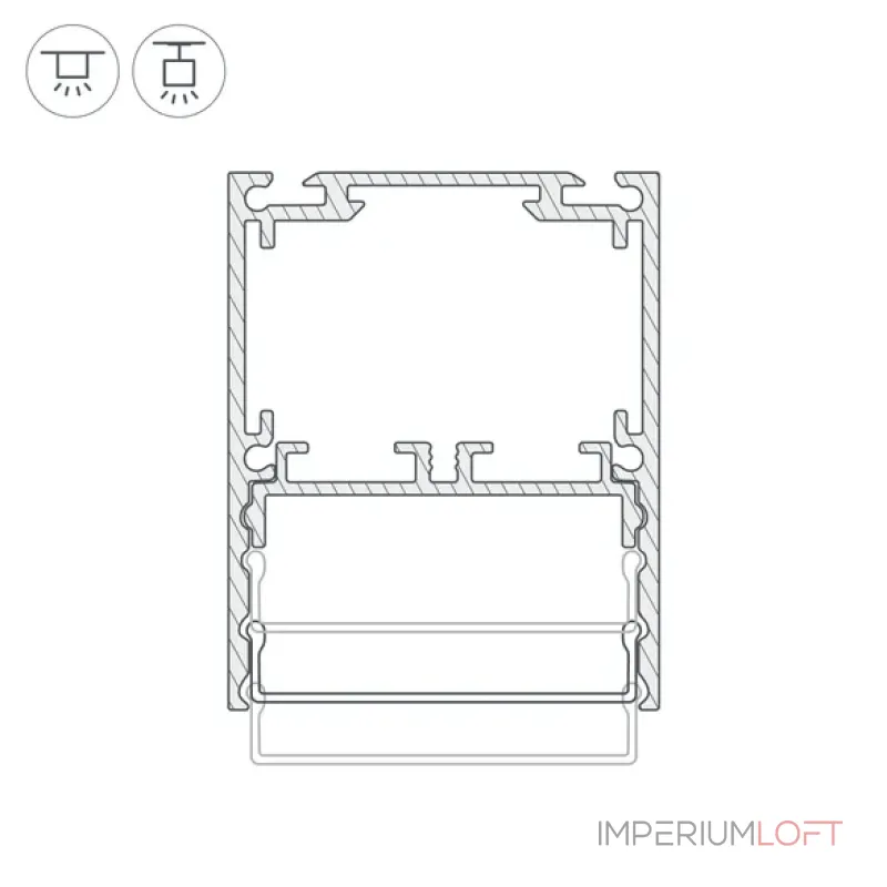 Профиль SL-LINE-4050-3L-2000 ANOD BLACK Arlight Алюминий 044670 от ImperiumLoft